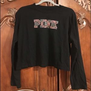 PINK Long Sleeve Crop Top Sz M New no Tag.